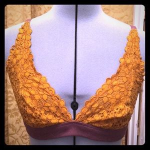 Yellow & Maroon Sleep Bralette